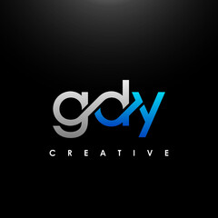 GDY Letter Initial Logo Design Template Vector Illustration - obrazy, fototapety, plakaty