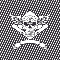 skull striped background