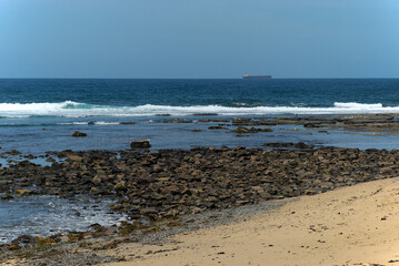 looking out to the pacific ocean from the Wollongong coastline