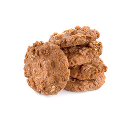 Oatmeal Raisin Cookie isolated on a white background