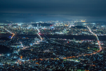静岡の夜景　朝鮮岩からの眺め