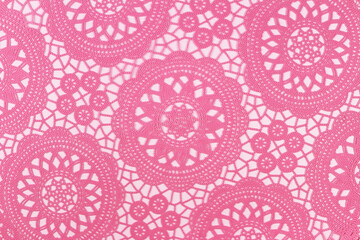 Light pink openwork on a white background