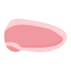 シンプルでかわいい豚肉のイラスト フラット