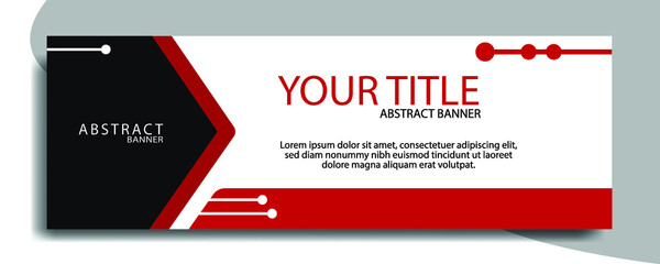 Elegant red web banners of standard sizes. Editable stroke. Simple illustration social media concept and web design. Design template vector