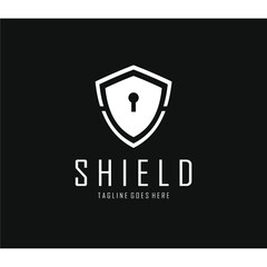 shield logo with keyhole inside