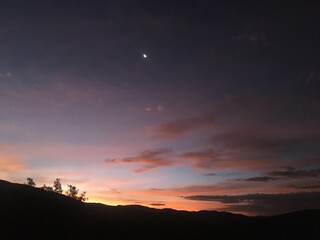 sunset in the mountains