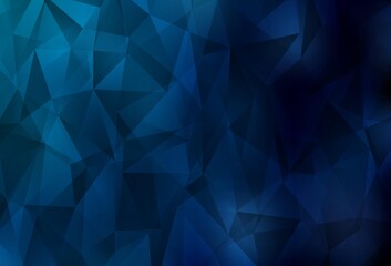 Obraz premium Dark BLUE vector low poly layout.
