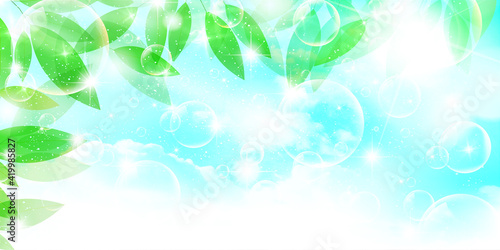 新緑 葉 春 背景 Wall Mural Wallpaper Murals J Boy