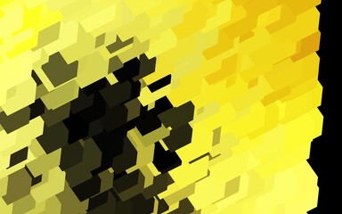 Dark Yellow vector backdrop with rhombus.