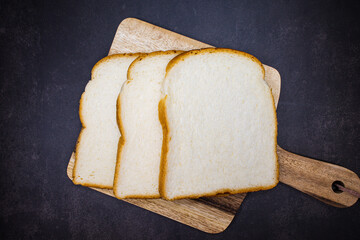 slice of fresh white toast bread