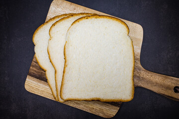 slice of fresh white toast bread