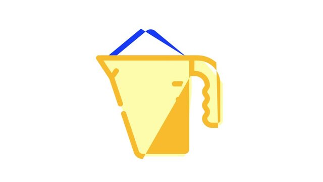 measuring cup with powder color icon animation