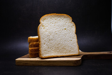 slice of fresh white toast bread