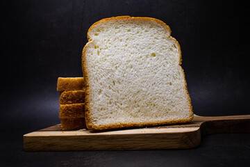 slice of fresh white toast bread