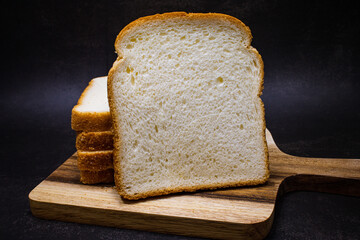 slice of fresh white toast bread