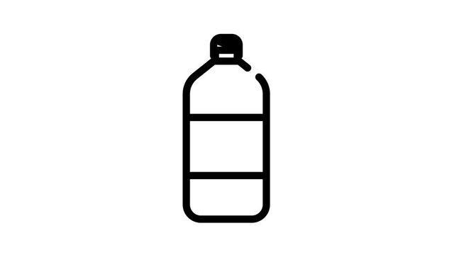 chlorine bottle black icon animation