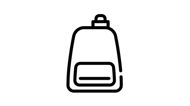 liquid powder or conditioner bottle black icon animation