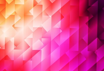 Obraz premium Light Pink, Yellow vector backdrop with rhombus.