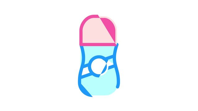 antiperspirant bottle color icon animation