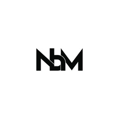 nbm letter original monogram logo design