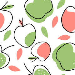 seamless pattern with apples
