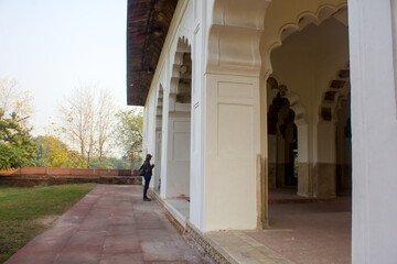 Mumtaz Mahal, India Travel Tourism Background - Red Fort (Lal Qila) Delhi - World Heritage Site. Delhi, India