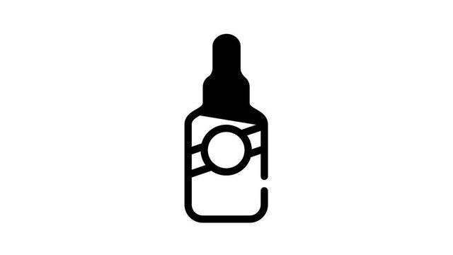 serum bottle black icon animation
