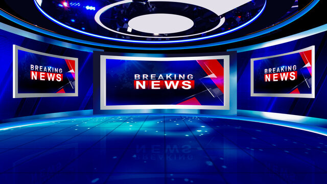 3D Virtual News Studio Background With Desk Newsroom Background - YouTube