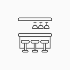 counter bar icon, bar vector