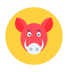 Wild Boar Vector Icon