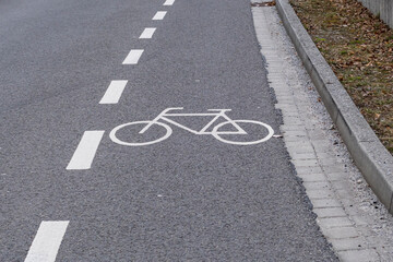 Kennzeichnungssymbol f&uuml;r einen Radweg