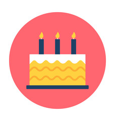 Birthday Cake Vector Icon