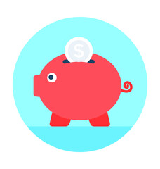 Piggy Bank Vector Icon