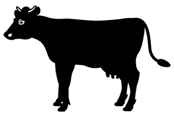 牛の全身イラスト【側面】