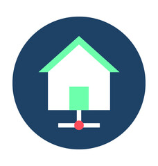 Home Network Vector Icon