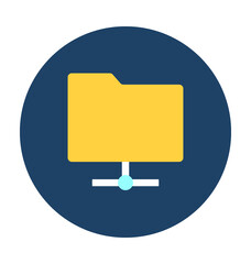 Linked Folder Vector Icon