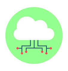 Cloud Sharing Vector Icon