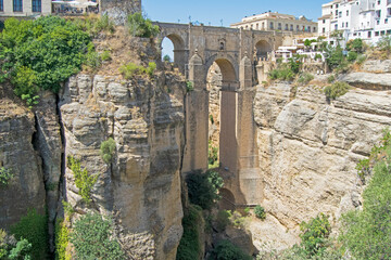 New bridge, most important and most visited monument in Ronda, Malaga, Andalusia, Spain