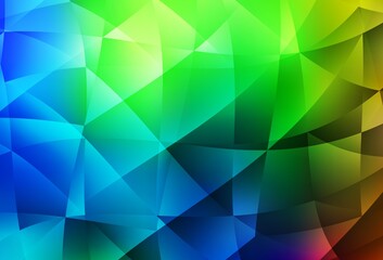 Obraz premium Dark Multicolor vector gradient triangles texture.