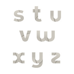 Origami style letter from S to Z