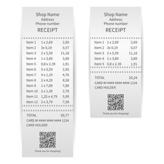 Fototapeta premium Printed receipts