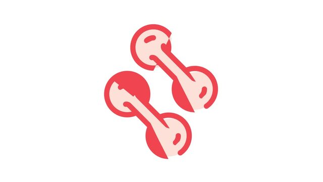 pathogen bacteria color icon animation