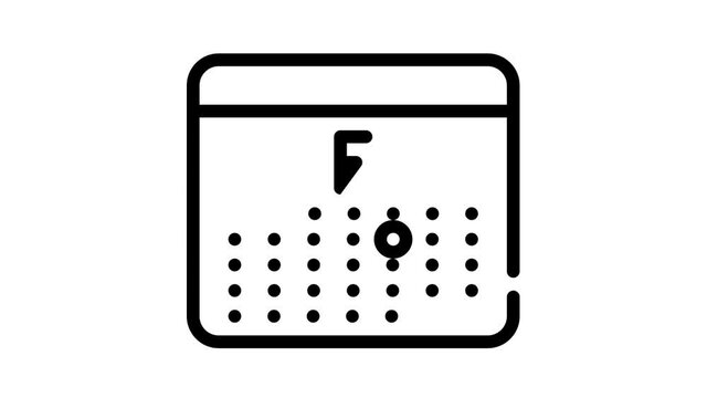 accounting revenue calendar black icon animation