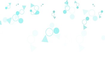Light Green vector template with crystals, circles.