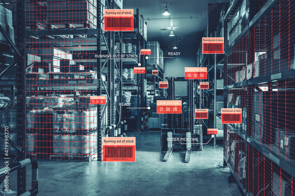 Poster smart warehouse management system using augmented reality technology to identify package picking and