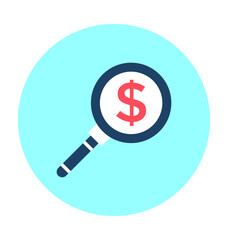 Search Money Vector Icon