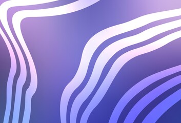 Light Pink, Blue vector pattern with curved lines.