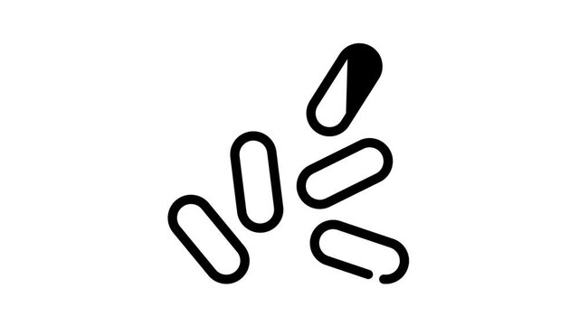 haemophilus influenzae black icon animation