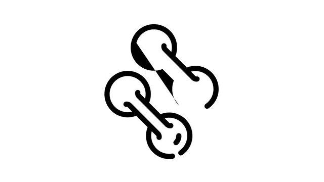 pathogen bacteria black icon animation