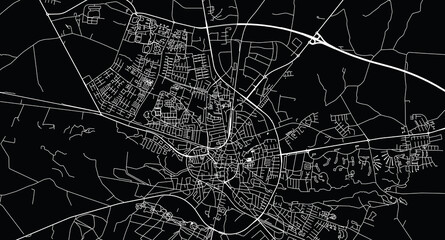 Urban vector city map of Holstebro, Denmark